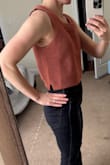 I was looking for a loose fitting, cropped tank and this is perfect! It fits as expected. Based on other reviews, I almost got an XS but I'm glad I didn't. The S fits perfectly. Quality and color in person are really nice as well. - Brittany S.