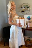 I wore this for my bridal shower tea party and it was exactly what I was looking for! The fabric is a thick, nice material and it feels well constructed. Pockets always get bonus points too! - Mackenzie O.
