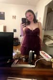 It feels like an adult princess dress. It's perfect. It's comfortable. Not itchy. It fits well. It looks more burgundy in dark lighting and plum is light lighting. I will upload 2 photos to show that. - Bailey A.