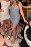 I looooved this dress. The color is like a muted baby blue and is just gorgeous! I liked the vintage/corset look to it. - Olivia L.