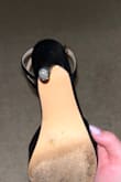 I bought these shoes a year ago, and the bottom of the heel has totally fallen off and now the metal nail in the actual heel sticking out. - Caroline T.