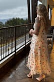 Wore this for my rehearsal and ended up changing into it late into the wedding night! Fits true to size, and I was able to hand wash with no issues after the event! I wore size Large! - Rachael B.