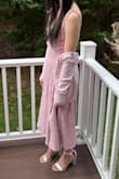 I loved this dress and got so many compliments. Highly recommend to anyone looking for a cute girly and flattering dress. It was comfortable and wore for hours. Also the shade of pink and detailing is so pretty! - Mariel C.