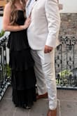 I got so many compliments on this dress. It is so flattering and hits perfect at the ankles so you aren't dragging your dress. Super comfy too which is such a plus, and it stays up!! The pictures don't truly show beautiful this dress is. 100% Recommend! - Chloe M.