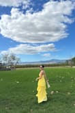 The dress is amazing. The material and fit were perfect! I got so many compliments on this dress. It's a little long on me, but I'm on the shorter side and wore 2-inch heels. Amazing dress for an outdoor or indoor wedding! - Sheika G.