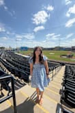 I wasn't sure how it was going to fit because babydoll style dresses don't always sit right on my body, but this one hit in just the right place. I wore it to work for Opening Day and got so many compliments! - Rebecca C.