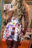 This dress is well made and the flower details are gorgeous. Do not listen to the bad reviews, I almost didn't buy it because a few reviews said that flowers were off center and cheap. This is a high quality well made dress! It does run large. I ordered both medium and large. The large was very loose on my middle, and the medium is loose too, but not enough to size down. Even though both dresses were different sizes the length was the same. So this dress might not work if you are tall. I am 5'4 DD and weigh 148 - Miranda F.