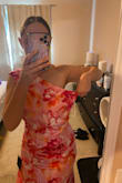 The pattern is really pretty, and it's lightweight, but the fit was just so awkward for me. Borderline small around my hips and huge at the bust. Prepare to get this dress altered! Unfortunately, I'm going to have to return :( - Kristina L.