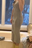I love this dress, it looks amazing from the front, but when you turn to the side, the zipper has these bumps going all the way down. Is there any way to get rid of those? I already have the smallest size, so can't size down. Material is thick and soft. It's so good I just don't know if I can't get past the bunching! - Cassie G.