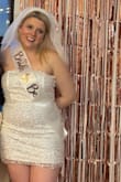 Very cute dress for my bachelorette party! I received many compliments on this dress. I normally wear a medium or a large, and the large fits great! If between sizes, I'd recommend sizing up. - Elizabeth M.