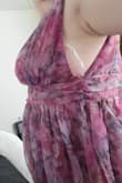 Pros:
I'm currently pregnant, and it seemed like it would fit a bigger belly.
It's pretty in person, although not quite as expected from the photos online.
It's comfortable and very flowy.
Cons:
I have breastfed for 14m and just have an unfortunate time trying to make my bust look good without support. The neckline is very low and I was unsuccessful at using boob tape. It's very possible I'm not using it correctly, but I felt my breast just didn't look good in the deep neckline.
It's a bit poofy along the seam where the bust meets the skirt. I didn't try to steam it, but that might help. - Kristi M.