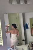 Usually I'm a large in dresses cause of my height & chest, got a medium and it fits perfectly. No bra needed either; it's very cute, very flattering. Hope this helps! - Ashlee K.