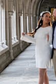 This dress was so cute and fit a lot better than I thought it would. I got a large and it was a little loose but in a good way. No complaints! - Diana A.