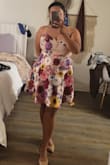 After reading reviews that said the dress they received was significantly different from the dress on the listing, I was very concerned that I would not get the dress I ordered. I was also worried with the fit of the dress that it would not fit properly. So I used the chat for sizing help and was told to order an XL although my measurements indicated a L would fit. Well, the XL fit very loose and I believe it is only the XL that comes with significantly less embroidered flowers on the bust of the dress. I exchanged the dress for a L and it fits perfectly AND looks like the dress in the listing. I absolutely love this dress and it will be hard to decide which dress to wear to my party.... this one or another Lulu's dress. Or maybe I need a wardrobe change mid party? PS I included photos of the L and the XL - Krisell C.