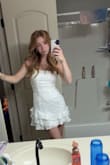 This dress is super cute and fits great! The material is very nice. Not see through at all. Fits good on people with a smaller bust size. - Keira M.