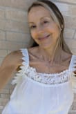 I love this top; the second my daughter saw it, she said that she was definitely going to want to get one too. It is so cute with my denim skirt and my denim shorts, it's such a great fit for my long torso. - Pippa B.