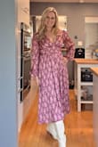 Material is soft and silky, and the dress was comfortable. It was a little low cut for me, but I still felt good in it. - Jenny K.