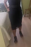 This dress fit like a glove. Very flattering and forgiving. Love it! - Anne Y.