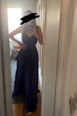 The dress itself is great quality and so beautiful. However, it does run a bit large around the waist, so I will have to get it tailored. Additionally, it was a struggle to actually get the dress because Lulus cancelled my order multiple times, so I had to re-order 3. Additionally, I ordered a blue dress and instead got a purple dress. Usually, I would be annoyed, but I was so tired of dealing with them, and the purple itself was still very beautiful, so I was happy with it. Not sure if you can tell it's purple in the photos, but it's definitely purple, not blue. - Heddy E.