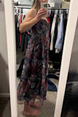This dress is super cute but ended up not being for me. It was a tad poofy around my hips, and I just didn't fill the top out great without a bra. I was tempted to keep it because I love the colors and pockets, but I ended up keeping another Lulu dress. - Jordan L.