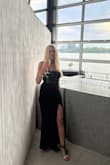 This dress was beautiful! True to size and very comfortable. The length was perfect as I am 5'10 and it was the perfect length for me with heels. I received many compliments on this dress. - Jennifer R.