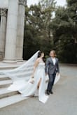 I went to a bridal shop and tried on a bunch of $1-2k dresses and then ordered a few dresses from Lulus and other online shops to try. This one fit so well, and the material felt great. I loved the timeless satin look and the leg slit! Our elopement photographer was so surprised it's only $300. "You look expensive" haha - Haoxing D.