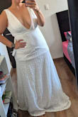 It's the perfect dress for a simple wedding. The neckline is deep, and the fabric is very high quality. - Alejandra M.