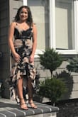 I liked the cut of the dress. It was comfortable. Wasn't very tight. - Michelle L.