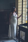 Dress is beautiful! My breast and hips fit perfectly; it was a tiny bit loose on the back part where the zip and clasp meet but not too bad.
I am on the shorter side so it was too long for me. - Reyna Z.