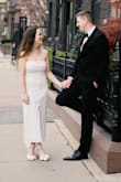 Bought this for an engagement shoot with an elopement vibe, and it was perfect. I will note that the bow was dragging on the ground since I'm short, and I would have definitely hemmed it if I had had more time. But otherwise, I wouldn't change a thing! Wicked cute and comfy. - Megan S.