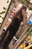 I think this dress is gorgeous, but I do have to get it altered still, as it was very spacious around my chest, even with a good bra, it just doesn't have much support there. It's very flattering, other than that, and the material is a little rough on the outside, but suppose it doesn't matter as long as it's comfortable on the inside. - Olivia P.