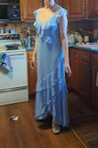 The groom had a very specific look in mind. Quick shipping, and stunning dress. Size A chest looks nice without any need for extra support. It moves nicely while dancing, and is comfortable. - Claire L.