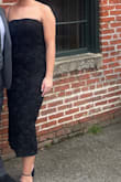 This dress was sooo comfortable! Even though it's strapless, it stayed up all night, no having to pull it up or adjust since there are no-slip strips on the inside. The length is classy and [chic]. I can't wait to wear this again. - Rikky J.
