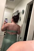 Absolutely beautiful dress. Almost exactly as pictured. If you're a little curvy, it's not gonna be as flowy as the model photo, but forgiving enough that you can enjoy the wedding food and not feel self-conscious. Also appreciated that the back is not as low as pictured either. - Myranda M.
