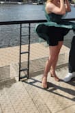 If you live in a windy city, I would HIGHLY recommend wearing spandex underneath (see photos for what I mean). But it's a pretty little dress with a nice formal feel. Made me feel like a lily pad! - Heather B.