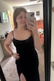 I am really in love with this dress! It feels like such good material, plus it allows breathing room with the slit. The slit is a little higher than I thought it was, but I'm not mad! It's gorgeous and I can't wait to wear it to the wedding! - Tara W.