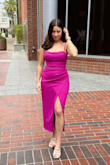 This dress is perfection -- the color is so beautiful and vibrant in real life, and the cut and fit were so flattering! I have an hourglass body shape, and this perfectly accentuated my curves. The straps are adjustable, which is always an important factor for me, and the slight sweetheart neckline is so cute!! I'm 5'4 with long legs and a short torso, and oftentimes Lulu's dresses are insanely long on me, but I found this was the perfect length! I wore it to the premiere of my short film, and I got compliments all night long! - Hannah S.