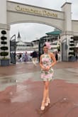 I bought this dress for the Kentucky Derby, and it could not have been more perfect. It fits true to size. The length was great. It was a little big in the back and neck area, but nothing worth returning. I could not recommend this dress more! - Gabrielle H.