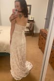 I loved this dress and seriously contemplated keeping it. The fabric is soft and thick, the sequins and fabric details look high-quality, and it even came with a dress bag for protection. I ultimately am returning it because the liner is a little more nude and less white than I want, but it's a stunning dress and could be great for a fancier bridal shower or other event! - Emily L.