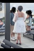 I got this for my Welcome Party the night before my wedding. I got soooo many compliments. It was fun and a little different but still bridal. The only thing was it was a little small for the boobs but for everywhere else perfectly!! LOVE LOVE LOVE - Claire D.