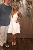Fits great, not see through at all which was my biggest concern because this dress is white. Perfect for my bridal shower - Tori G.