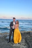 Wore this for a wedding in Mexico and it was perfect! Beautiful color and beautiful material. I was sent the wrong size, I ordered a M and received a L and didn't have time to exchange it. Luckily it still it fit nice and is adjustable because of the tie back. - Sawyer G.