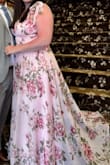 Wore this dress to a family wedding. The fit was true to size (beautiful length with heels on!), and I felt so confident. The material is light and flowy, and I was comfortable the whole night. I got so many compliments and can't wait to wear it again! - Cassandra Y.