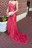 I ordered 3 sizes too big because they were sold out of my size, and I had to have this dress. I got it tailored to my size and dyed it to wear to my senior prom. It's honestly so stunning, the material is super comfortable and high quality. For the price, this dress is a complete steal. It doesn't look exactly like it does on the model, but it's beautiful nonetheless. I will say the waist is a lot higher than I originally thought, but that isn't that noticeable. - Sierra M.