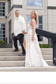 Seriously, just gorgeous. People thought I spent thousands on my wedding dress. I couldn't be happier. In addition, it arrived within 24 hours with expedited shipping. I love love love it! - MARIA M.