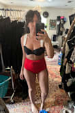 Great top. I honestly thought I had ordered the bottoms and when this top arrived I couldn't help but try it on and instantly fell in love! I will definitely be purchasing the bottoms to go with it. We stayed at the Paris hotel in Vegas and this gave the perfect Parisian vibes - Ashley H.