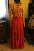 I was skeptical about ordering a dress online but it fit perfectly. It was good quality material as well. if you are planning on wearing heels it goes right to the floor without heels and I'm 5'5 - Diana A.