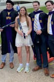 i loved this dress so much!! perfect for graduation! i have smaller busts, so would recommend tying the fancy hanger straps around back to tighten top area.. that is what i had to do and it worked perfectly! - Victoria B.