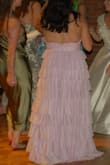 Such a pretty lavender color with a nice heavy/ thick tulle, I felt so fancy! Everyone kept complimenting it all night & said I looked like a fairy! Fits really well with the adjustable straps & I loved it so much! - Jessie S.