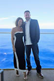WOW - I loved this dress on the model and had super high hopes that it would fit me just as well...and it did!!  I felt like a million bucks in the dress and it was perfect for our formal night on the cruise.  This dress is a stunner and fit true to size.  I had zero issues with it falling down - it stayed in place all night long.  I was worried that being 5'1" it would be too long but I felt like the length was perfect for me - it came right to my ankle.  I wore it with a white heel b/c I could only bring so many heels on our cruise and I felt the white looked nice with it but a black shoe would look equally as great and maybe give it a different look!  This is a must buy if you are considering it - you will not be disappointed - Rachelle A.
